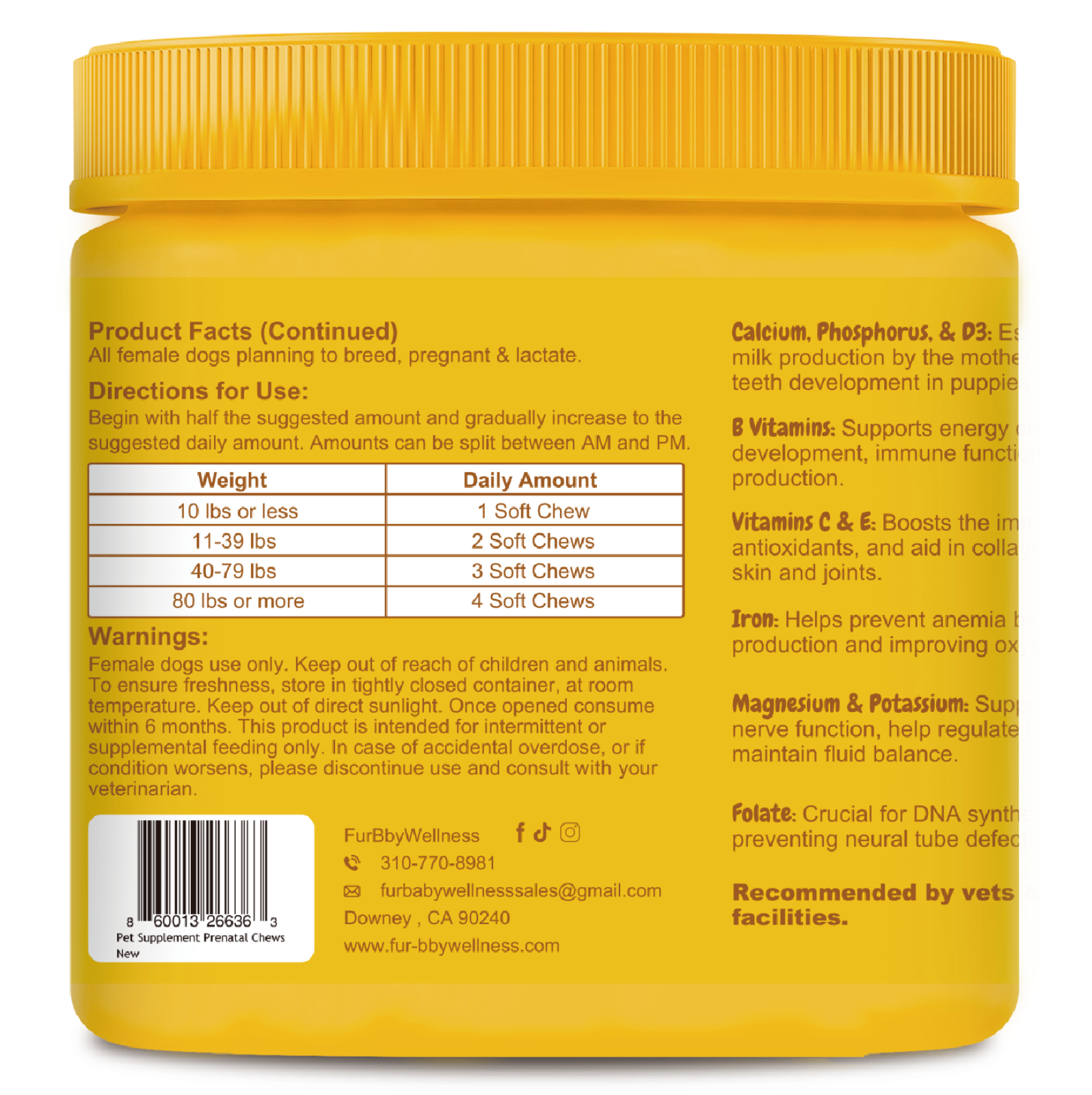 Prenatal Chews for Dogs – Essential Nutritional Support for Pregnancy & Puppies