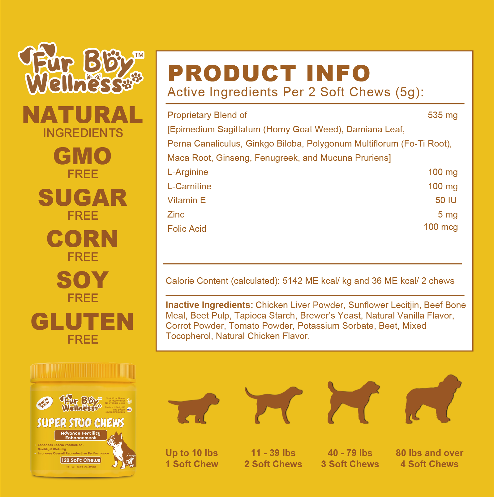 Super Stud Chews-Reproductive Health Supplement for Dogs – Boost Fertility & Vitality