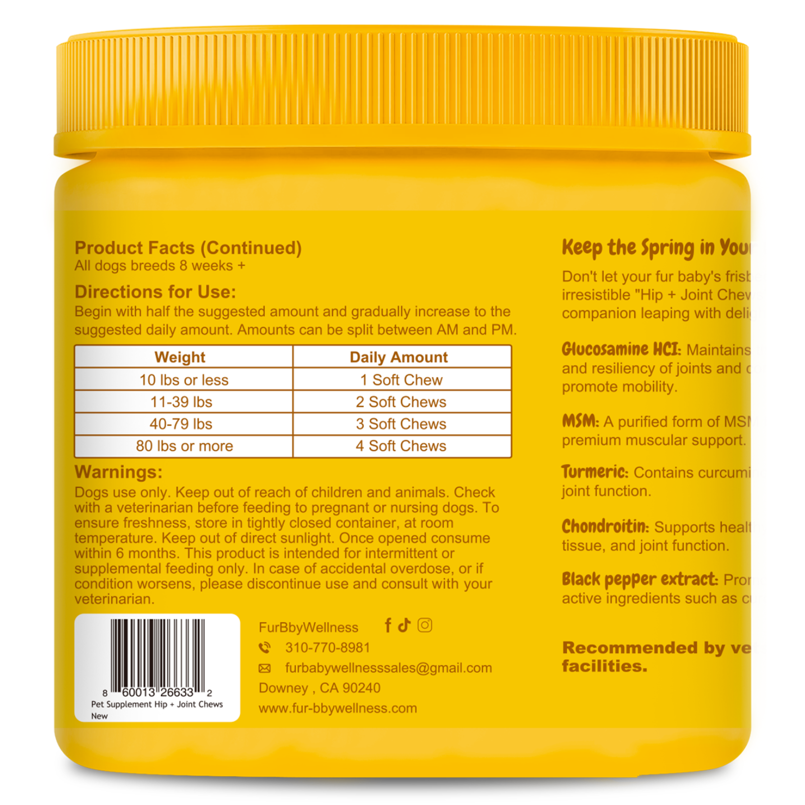 Hip + Joint Chews for Dogs – Advanced Joint Support for Active & Senior Dogs